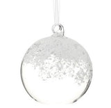 Snowed Glass Ball Ornament