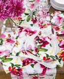 Pink Floral Print Table Runner