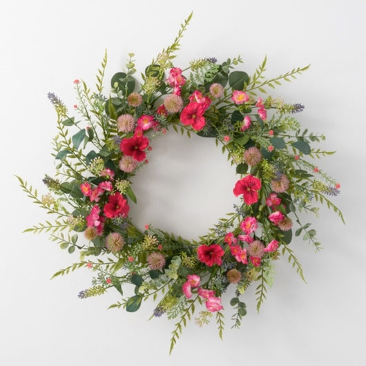 Wildflower Pansy Wreath - 21"