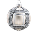 Metallic Plaid Ball Ornaments