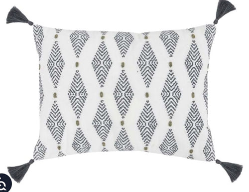 Andric Smoke Embroidered Pillow