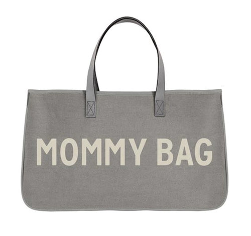 Mommy Bag Gray Canvas Tote