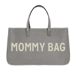 Mommy Bag Gray Canvas Tote
