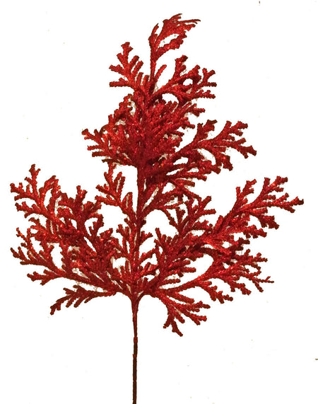 Red Velveteen Poinsettia Stem