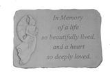 In Memory of a Life Garden Stone