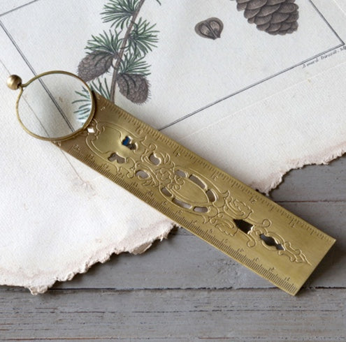 Brass Finish Magnifier Bookmark