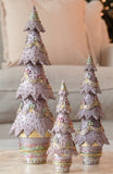 Floral Swirly Garland Neo Cone Trees - Berry Haze