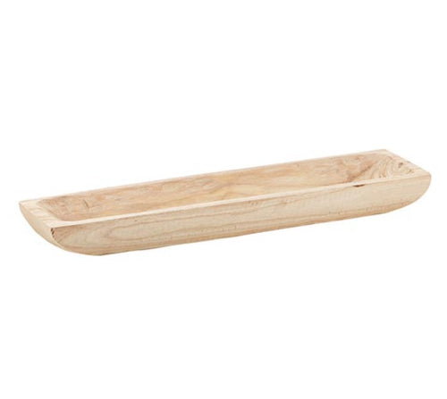 Paulownia Wooden Rectangle Tray - Natural