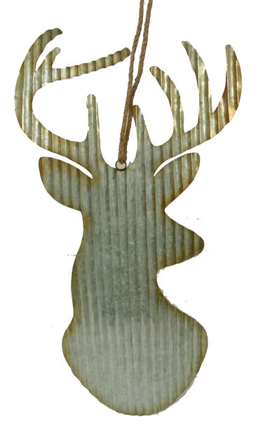 Galvanized Metal Deer Head