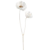 White & Gold Poppy Stem