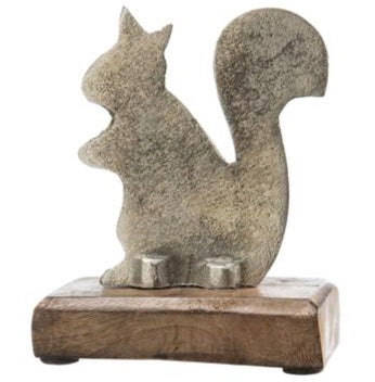 Antique Silver Tabletop Squirrel