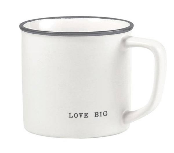 Love Big Statement Coffee Mugs - White