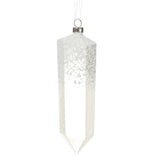 Snowed Crystal Shaped Glass Ornaments