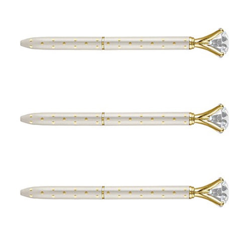 Gold Polka Dot Gem Pens