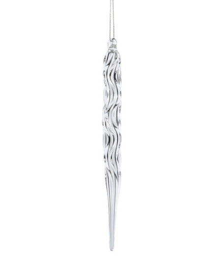 Swirly Glass Icicle Ornament