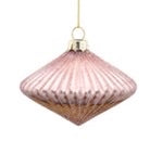 Pink & Gold Striped Ornaments