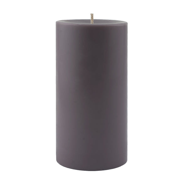 Unfragranced Gray Pillar Candles