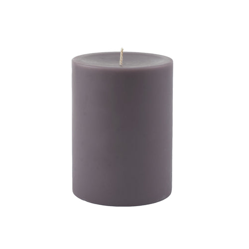 Unfragranced Gray Pillar Candles