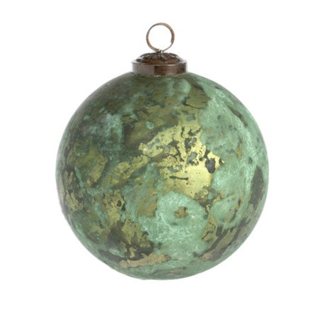 Green Marble Glass Ball Ornament