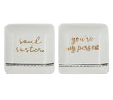 Ivory Stoneware Trinket Dishes