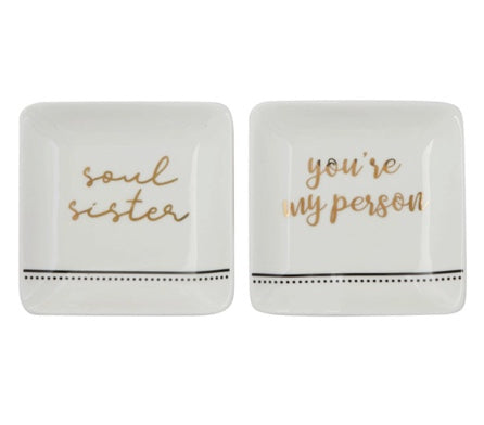 Ivory Stoneware Trinket Dishes