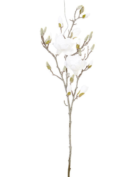 Glittered Magnolia Spray - 40"