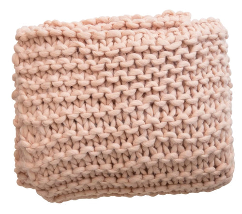 Blush Chunky Knit Throw