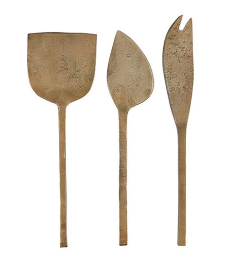 Antique Gold Cheese Knife Set