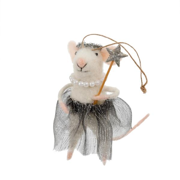 9cm Wool Felt Mice Pet Toy - Felt & Yarn