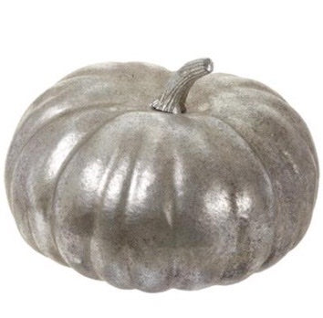 Metallic Silver Pumpkin