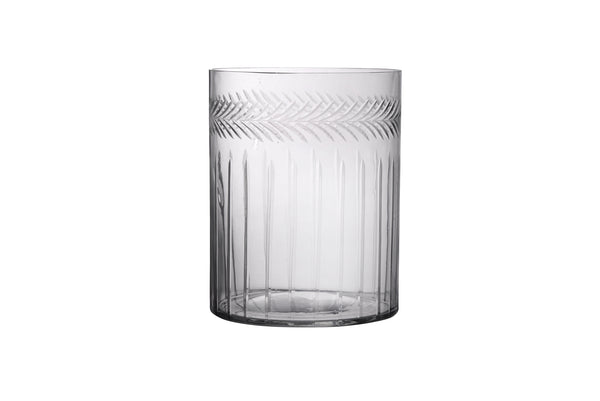 Hand Etched Glass Hurricane