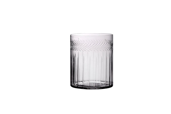 Hand Etched Glass Hurricane