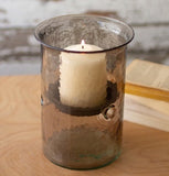 Mini Smoked Recycled Glass Candle Cylinders