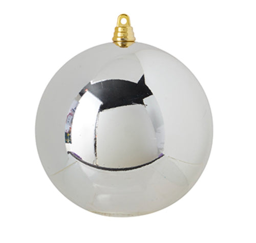 Silver Plastic Ball Ornaments