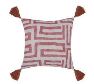 Karo Red Clay Outdoor Pillow