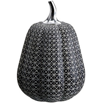 Black and Silver Geometric Pumpkin