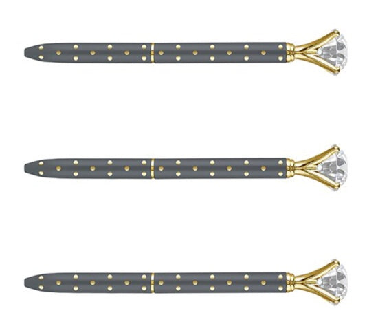 Gold Polka Dot Gem Pens