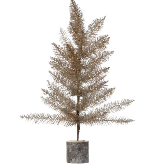 Champagne Mini Tinsel Tree