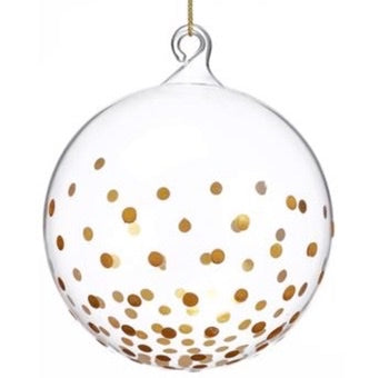 Gold Dot Glass Ball Ornaments