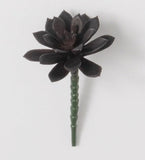 Matte Black/Purple Succulent Pick