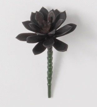 Matte Black/Purple Succulent Pick