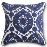 Navy Blue Embroidered Pillow