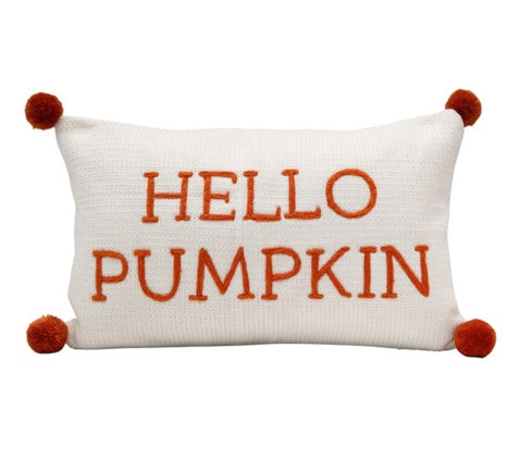 Hello Pumpkin Throw Pillow