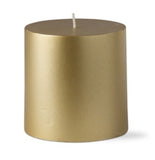 Metallic Gold Pillar Candles by Tag