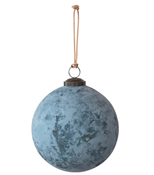 Matte Blue Glass Ball Ornaments