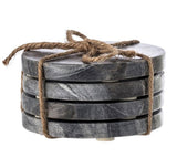 Gray Round Marble Coasters