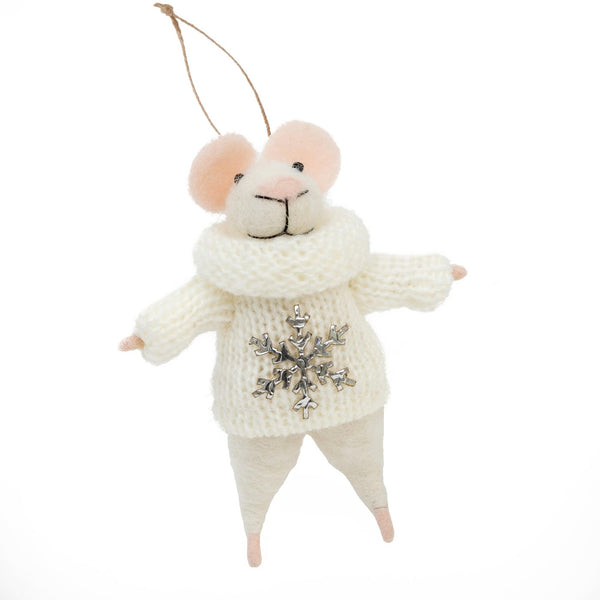 9cm Wool Felt Mice Pet Toy - Felt & Yarn