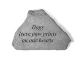 Dogs Leave Paw Prints Garden Stone