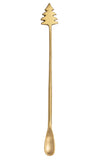Christmas Tree Brass Cocktail Spoon