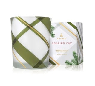 Frasier Fir Frosted Plaid Candles